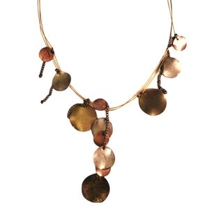 Lucky Coins Dangle Wire Necklace